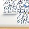 Whimsical Dog Doodle Large Scale Pets Veterinarian Rescue Lover Hand Drawn Quirky Animals Blue Cute Custom Pre-pasted Wallpaper by Spoonflower Pre-Pasted Wallpaper 2FT Wide